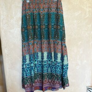 One World print maxi skirt - sz M